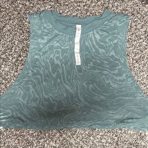 Lululemon Athletica Green Muscle Tee Crop